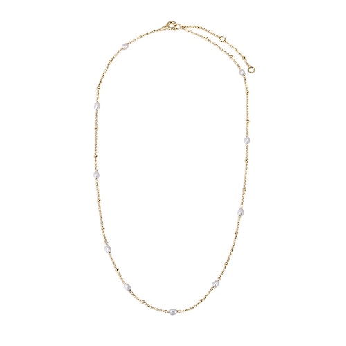 MICRO PEARL & BEAD NECKLACE - 14k Gold Vermeil