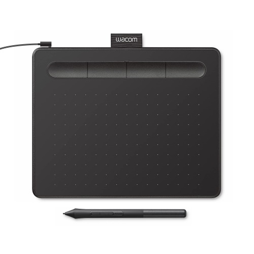 Wacom Intuos Small Graphics Drawing Tablet, includes Training & Software; 4 Customizable ExpressKeys Compatible With Chromebook Mac Android & Windows, drawing, photo/video editing, design & education - Black Small Tablet