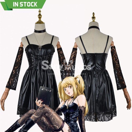【In Stock】Anime Death Note Cosplay Costume Misa Amane Women Black Dress Halloween Costumes - L