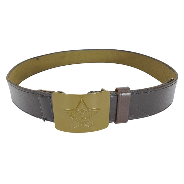 Leather-like field belt, green buckle