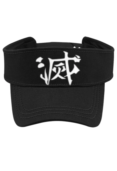 UV Protection Beach Cap Black White Characters Pattern Adjustable Sun Visor Cap