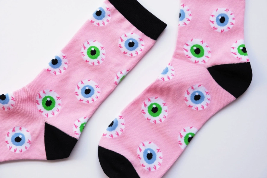 Pink Eyeball Socks
