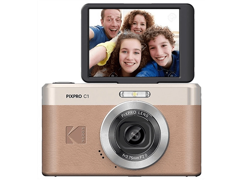 Cámara compacta | KODAK Pixpro C1, 13 megapixel, 1Pixel, Marrón | MediaMarkt