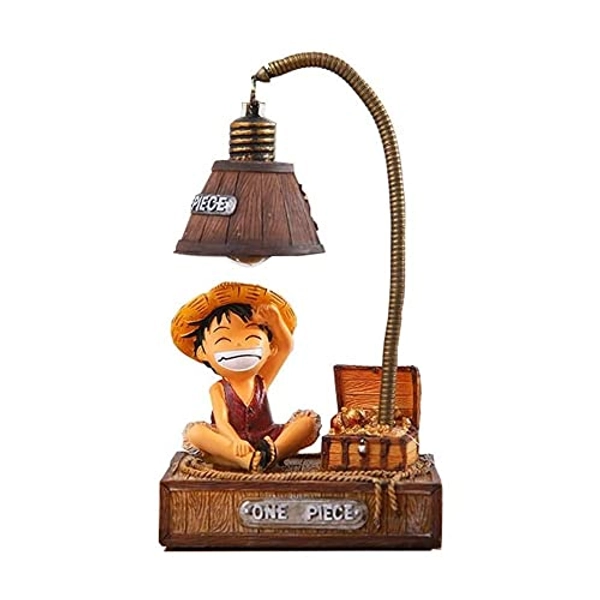 Anime One Piece Luffy Figures, Cute Cartoon Anime One Piece Luffy Figure with Night Lamp Light Action Figure Toys for Children Gift for Home Garden Decoration (Luffy)