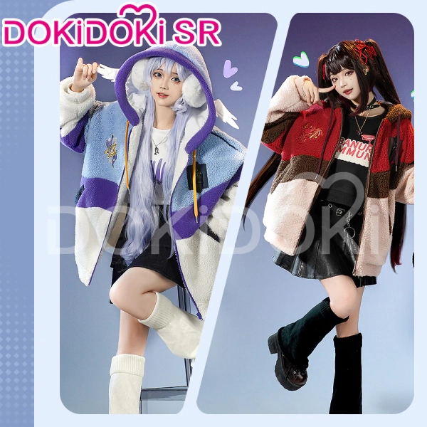 【partical Ready for ship】DokiDoki-SR Game Honkai: Star Rail Cosplay Costume Sparkle / Robin Doujin The Dome of the Stars in Winter Plush Jacket Casual Wear