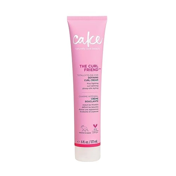 Cake Beauty Curl Defining Cream, The Curl Friend - Moisturizes and Defines Curls – For Frizz Control & Detangling - Avocado Oil, Soybean Oil & Shea Butter – For Curly Hair- 6 Fl Oz / 177 mL