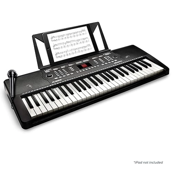 Alesis Melody 54 Key Keyboard Piano with Speakers, Microphone, 300 Sounds, 300 Rhythms, 40 Demo Songs, Educational Tools and Music Rest