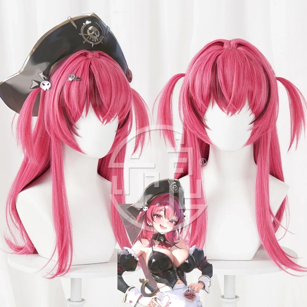 Nikke: Goddess of Victory Mast Cosplay Wig Romantic Maid Mast 60cm Long Straight Watermelon Synthetic Hair Heat Resistant - AliExpress 