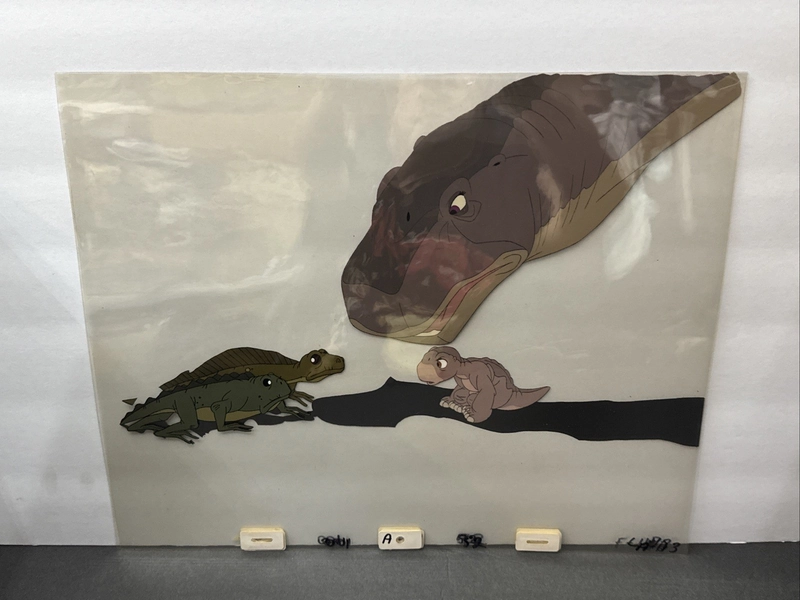 The Land Before Time 1988 Movie Art Animation Production Cel Littlefoot &amp; Mama