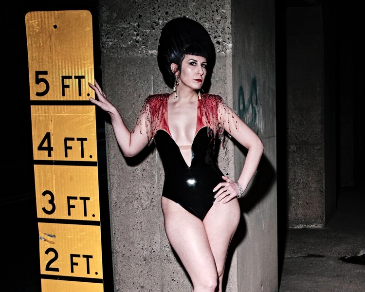 Hand Painted Sweetheart Bodysuit w/ Detachable Crystal Drape — Reneé Masoomian