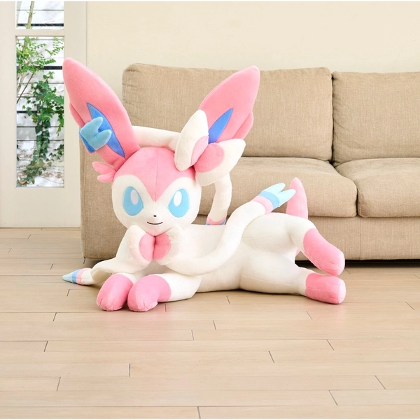 Pokemon Center Life Size Sylveon Lying down Plush Doll Big Stuffed Toy PSL