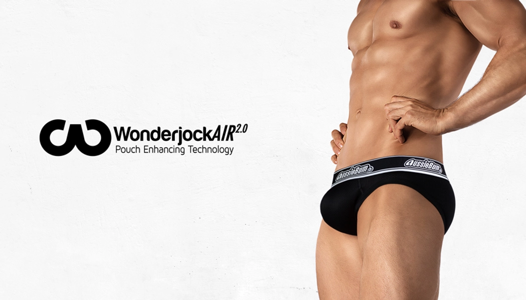 aussieBum Men's WJ Air 2.0 Black Brief Underwear - M