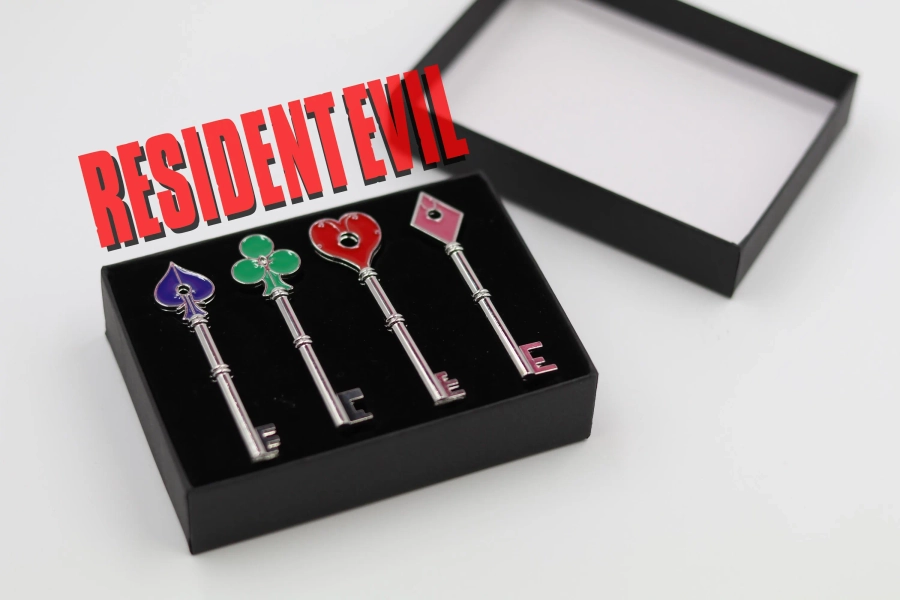 Resident Evil 2 Key Set Deluxe Prop Replica Videogame Gift Cosplay Collector