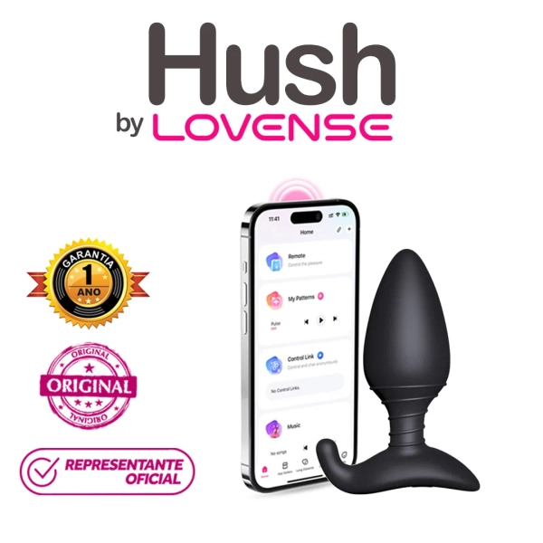 LOVENSE HUSH GRANDE - Plug Anal UNISEX  Interativo