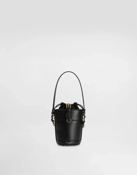 Capri bucket bag in canvas and leather