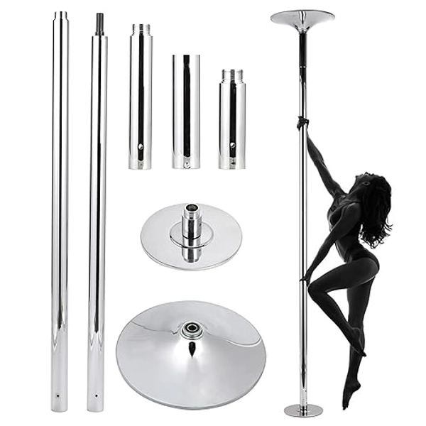 ZELUS Professional Dance Pole Fitness Exercise Spinning & Static Portable 45mm