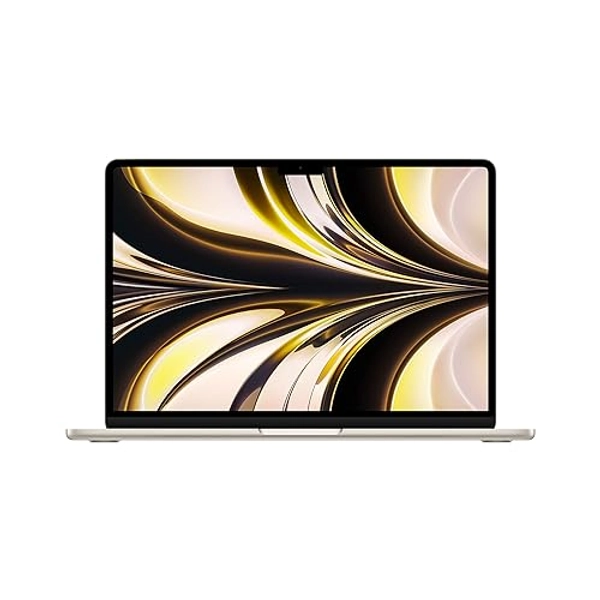 Apple 2022 MacBook Air Laptop with M2 chip: 13.6-inch Liquid Retina Display, 8GB RAM, 512GB SSD Storage, Backlit Keyboard, 1080p FaceTime HD Camera. Works with iPhone and iPad; Starlight; French