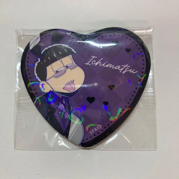 Osomatsusan Bunny Boy Ichimatsu Hologram Badge MINT OBB  Rare