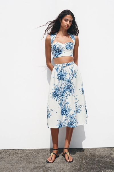 PRINTED MAXI SKIRT