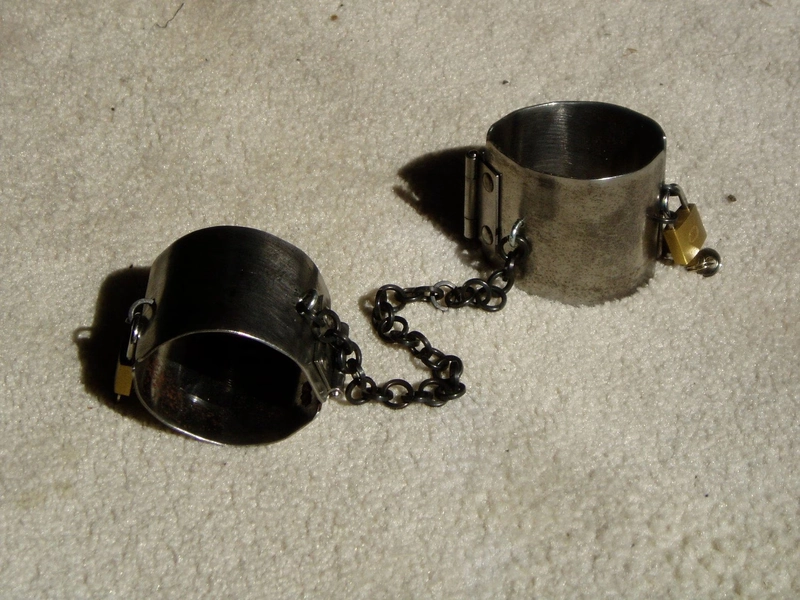 Medieval style manacles, BDSM bondage
