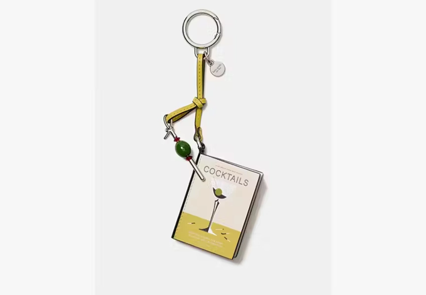 Lime Slice Multi Charmed Cocktail Book Bag Charm