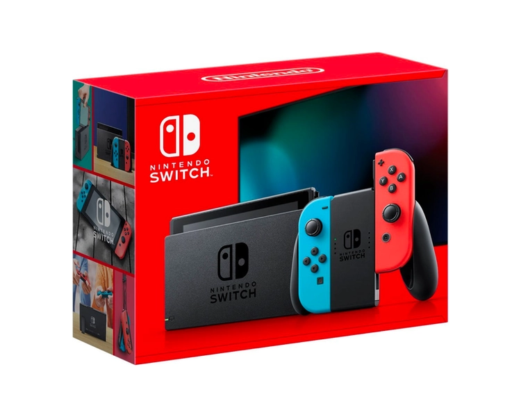 Switch with Neon Blue and Neon Red JoyβCon