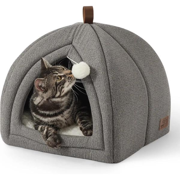 Bedsure 2 in 1 Cave Cat Bed