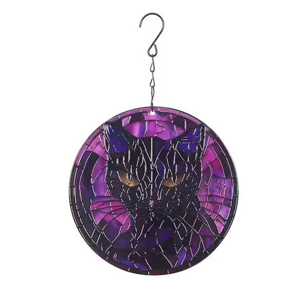 12.25" Stained Glass Cat Wall Décor 
