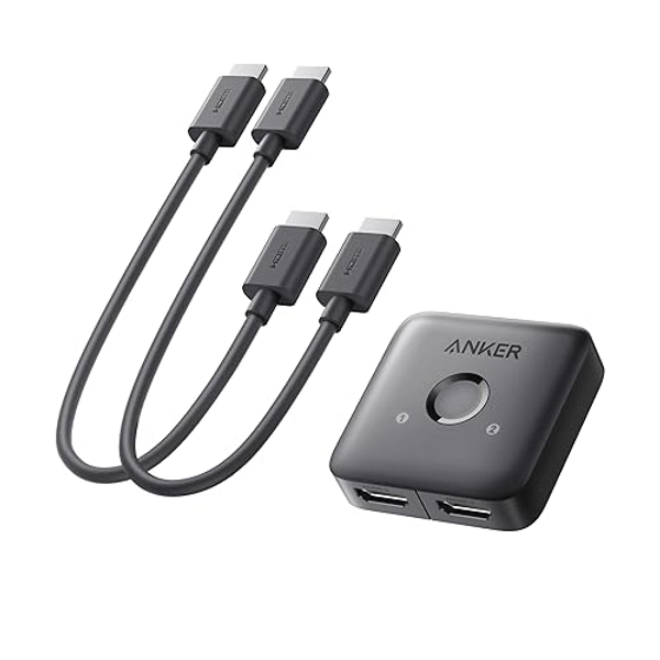 Anker HDMI Switch with 2 Pack 1ft HDMI 2.0 Cable, 4K@60Hz HDMI Splitter, 2 in 1 Out with Smooth Finish, Supports HDR, Dolby, Compatible with Laptops, PC, Xbox Series, PS5 / PS4, Projector, and More