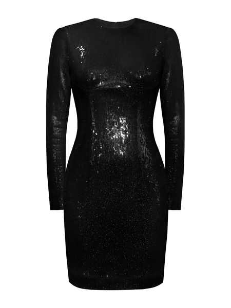 Sequined Long Sleeve Dress