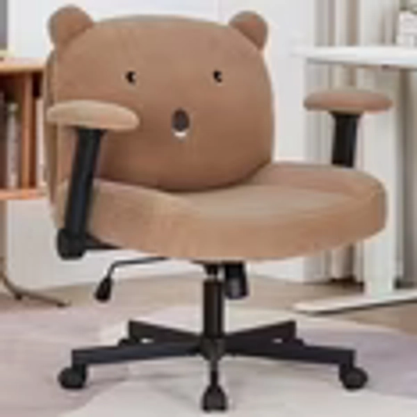 Criss Cross Legged Chair with Wheels and Flip-up Arms, Ergonomic Wide Seat Computer Desk Chair, Comfortable Home Office Computer Chair 300lbs