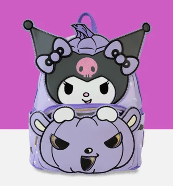 Loungefly Sanrio Kuromi Pumpkin Mini Backpack