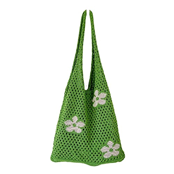 Crochet Tote Bag Fairycore Hobo Bag for Women Fairy Grunge Aesthetic Tote Bag Fairy Grunge Accessories