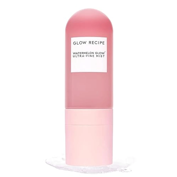 Glow Recipe Watermelon Glow Facial Spray + Hydrating Mist - Ultra-Fine Face Mist with Hyaluronic Acid + Hibiscus AHA to Refresh Dry Skin & Enhance Dewy Makeup - Suitable for All Skin Types (75ml)