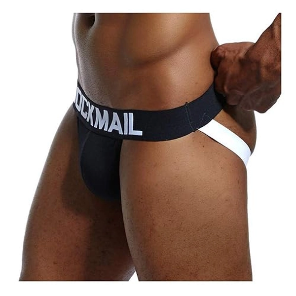 JOCKMAIL 6 Farben Sexy Herren Jockstrap Baumwoll Slips Männer Sexy Unterwäsche Rückenfreies Gesäß Herren Strings Schwule Unterwäsche