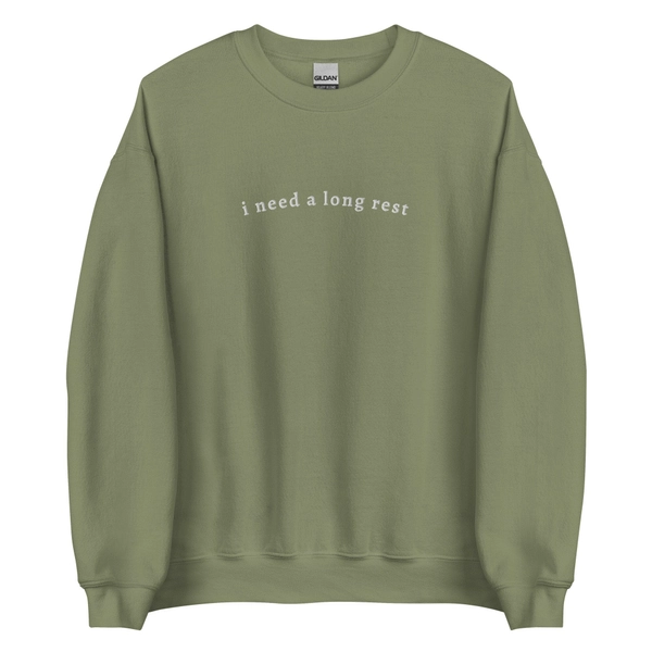 Minimalist Subtle DnD Embroidered Crewneck Sweatshirt