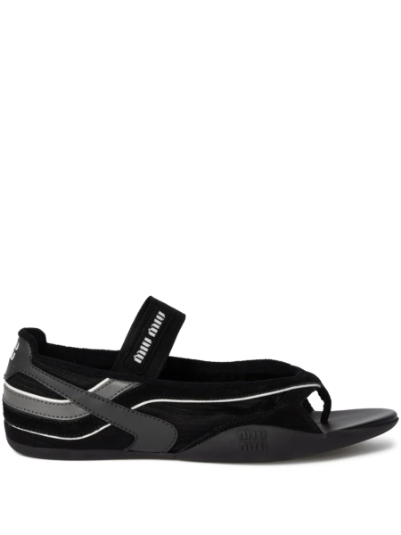 logo-print sandals | 39