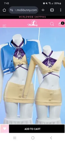 DDD Seiko Ayase Derivative Sexy Lingerie Set Short Sweater Top Skirt with Baseball Jacket