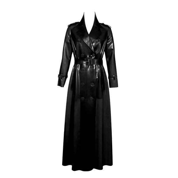 Atsuko Kudo Latex Floor Length Trench Coat