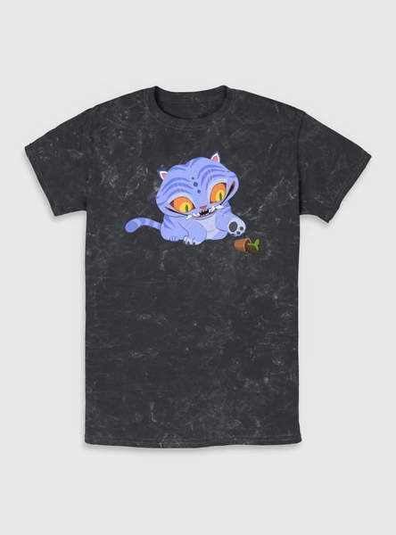 KPop Demon Hunters Chibi Derpy Tiger Mineral Wash T-Shirt