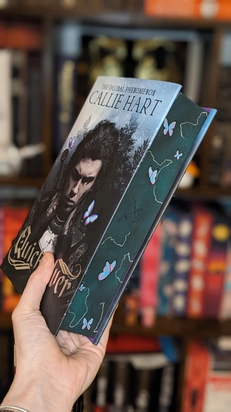 SIGNED 1st edition Quicksilver by Callie Hart custom stencil sprayed hand painted edge books gift special edition