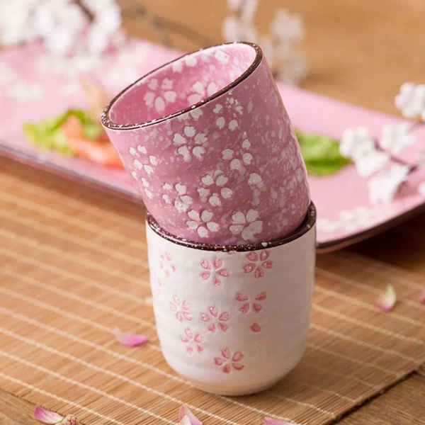 Cute Pink Cherry Blossoms Tea Ceramic Mug