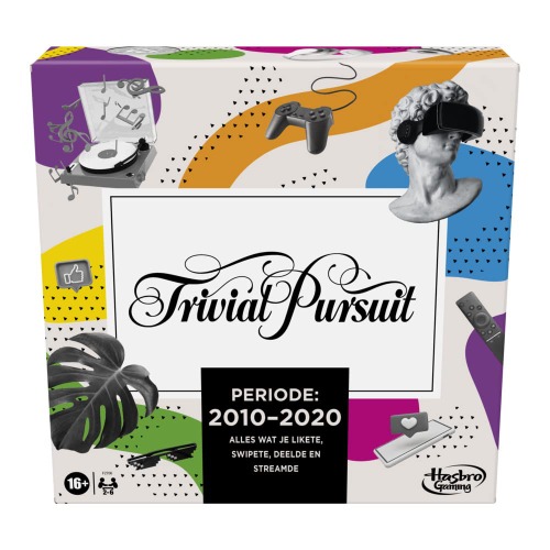 Trivial Pursuit Decennia 2010 tot 2020, bordspel voor volwassenen en tieners, triviaspel over popcultuur voor 2 tot 6 spelers, vanaf 16 jaar