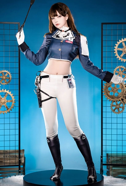  Nikke Marciana Cosplay Costume Uniform Coat and Pants Set with Whip