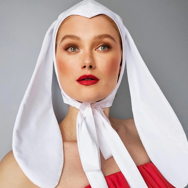 White Bunny Hat Bonnet 
