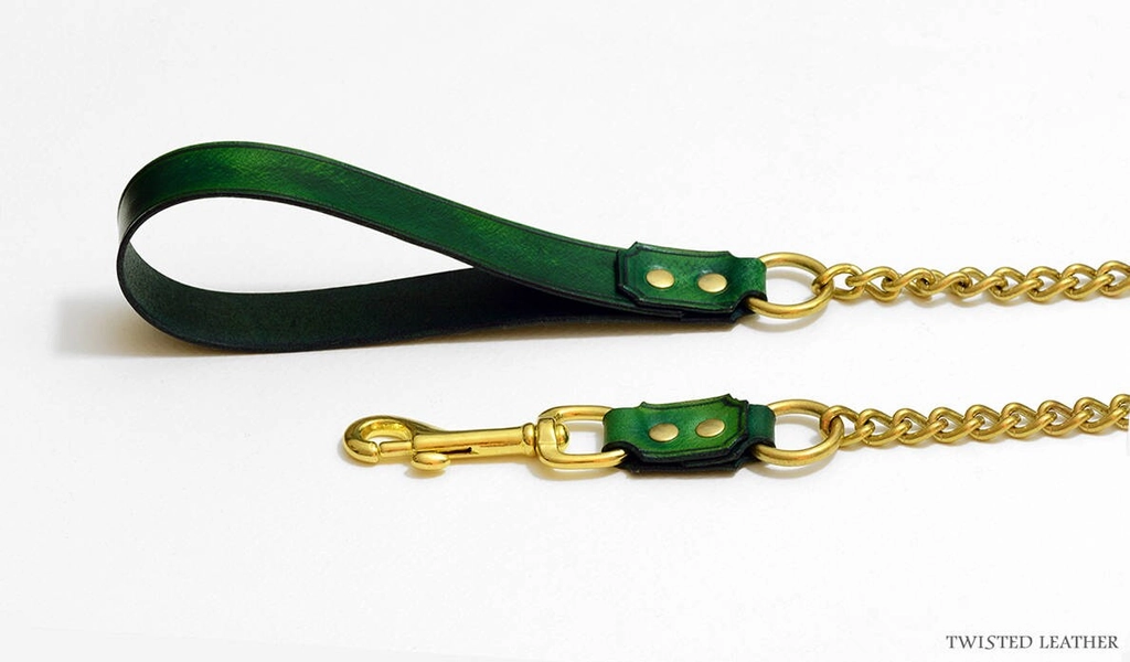 Leather Chain Leash / Long Lead. BDSM, Fetish, Bondage