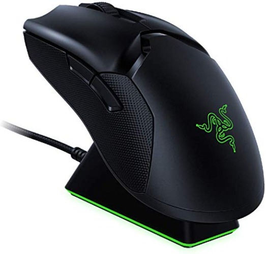 Razer Viper Ultimate Hyperspeed Lightest Wireless Gaming Mouse & RGB Charging Dock: Fastest Switch - 20K DPI Optical Sensor - Chroma Lighting - 8 Programmable Buttons - 70 Hr Battery - Classic Black - Mouse + Dock