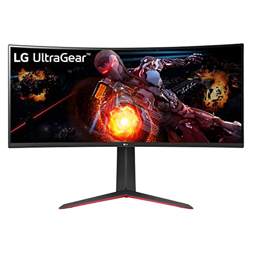 LG UltraGear QHD 34-Inch Curved Gaming Monitor 34GP63A-B, VA with HDR 10 Compatibility and AMD FreeSync Premium, 160Hz, Black - 34 Inch (34GP63A-B) - 144Hz (O/C 160Hz - HDMI/DP