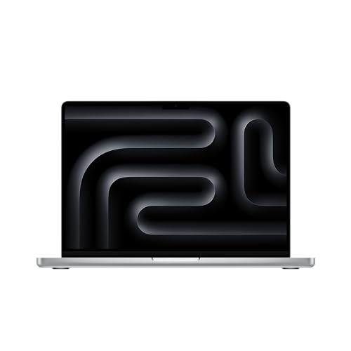 Apple 2023 MacBook Pro Laptop M3 Chip mit 8‑Core CPU, 10‑Core GPU: 14,2" Liquid Retina XDR Display, 8 GB gemeinsamer Arbeitsspeicher, 512 GB SSD Speicher. Funktioniert mit iPhone/iPad, Silber - 8GB RAM - 512 GB - Silber