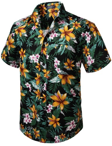 Hawaiian Shirt, but green and yellow